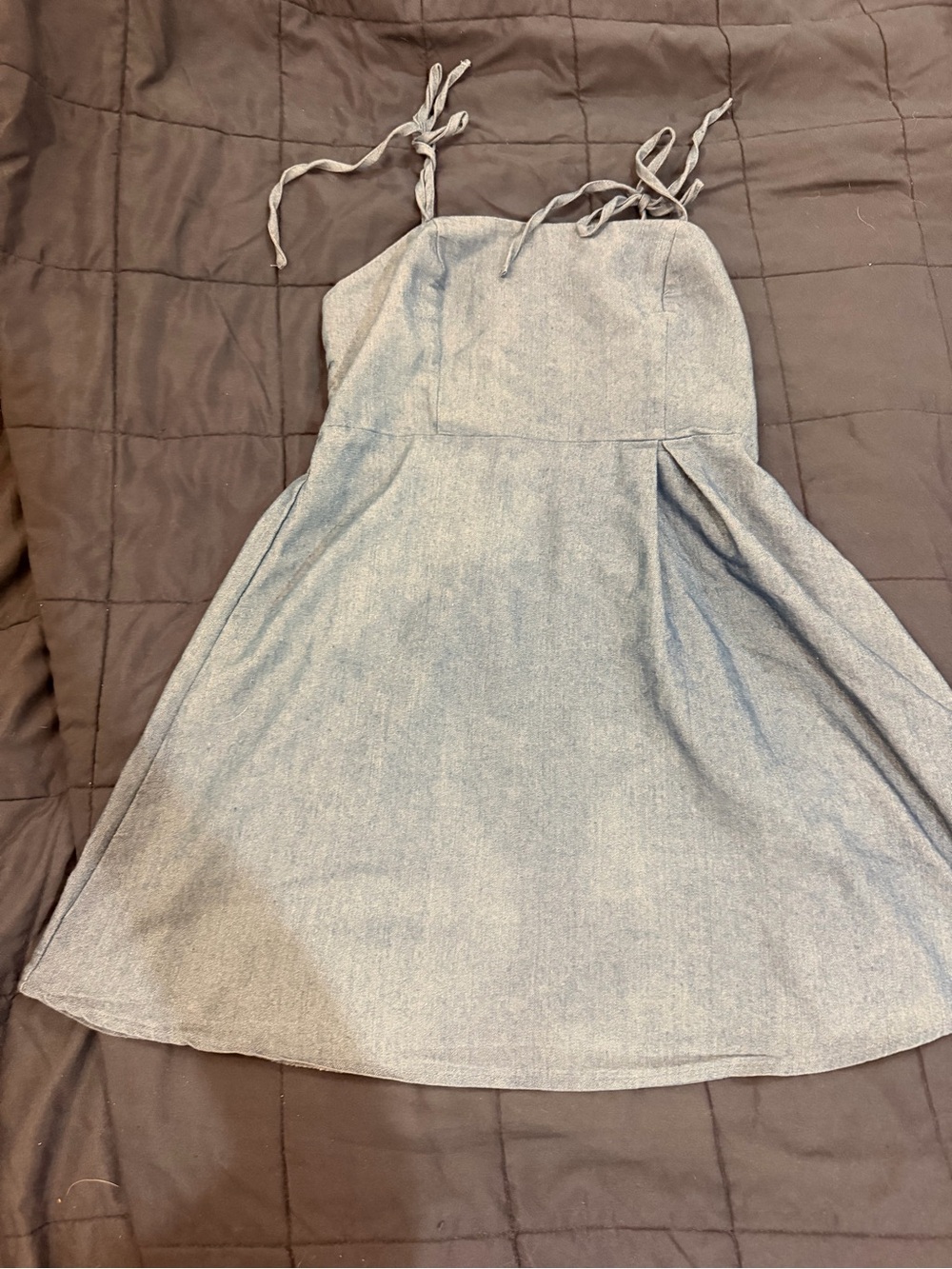 Zaful Light Denim Blue Tie-Shoulder Sundress for Girls